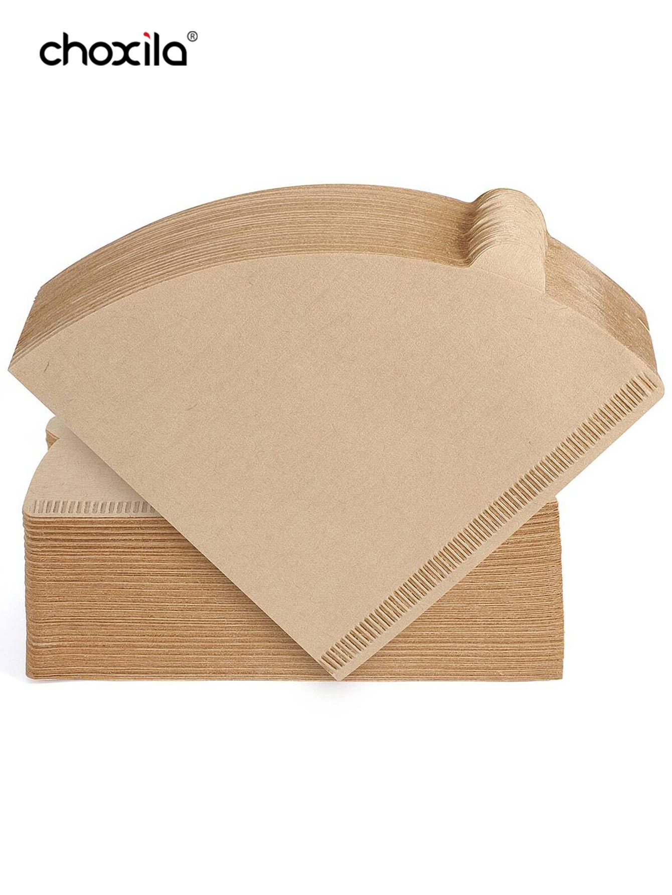 Coffee Equipment Cleaner - 40pcs/100pcs/200pcs Coffee Filter Paper, V-shaped Paper
