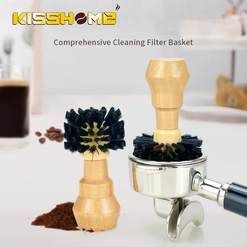 Coffee Equipment Cleaner - Coffee Brush Cleaner Solid Wood Portafilter