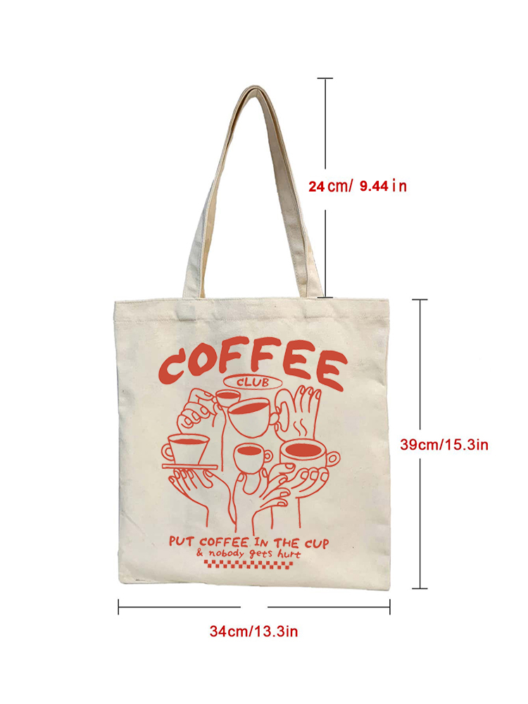 1pc Coffee Canvas Women Handba - Coffee Equipment Travel Bag ulasan dan harga