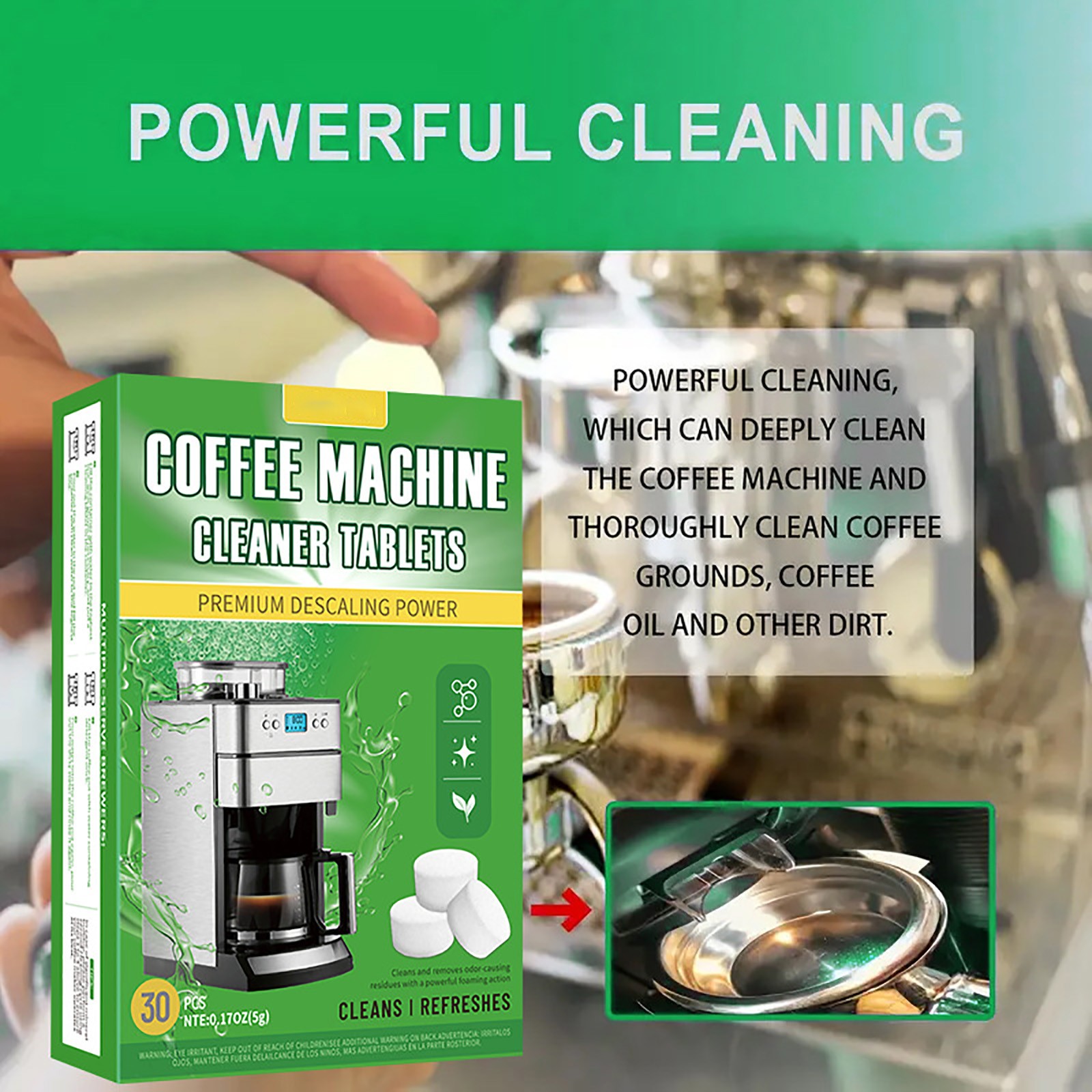 Coffee Machine Cleaning Tablet - Coffee Equipment Cleaner ulasan dan harga