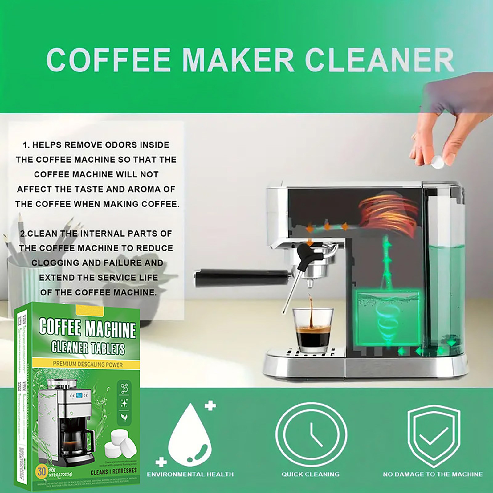 Coffee Machine Cleaning Tablet - Coffee Equipment Cleaner ulasan dan harga
