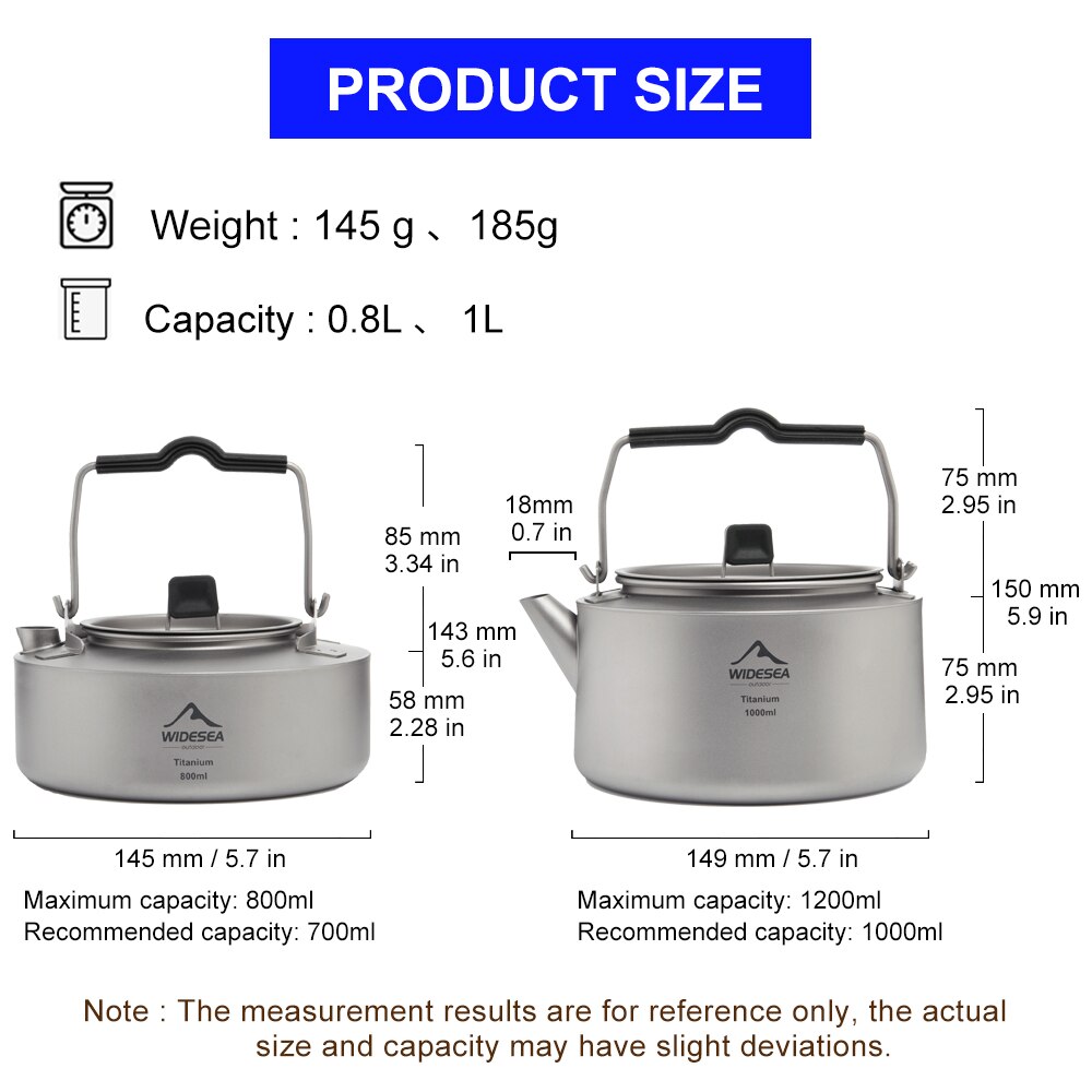 Widesea Camping Titanium Kettl - Coffee Equipment And Supplies ulasan dan harga