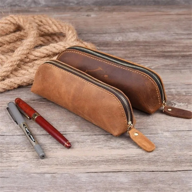1PC Faux Leather Zipper pencil - Coffee Equipment Travel Bag ulasan dan harga