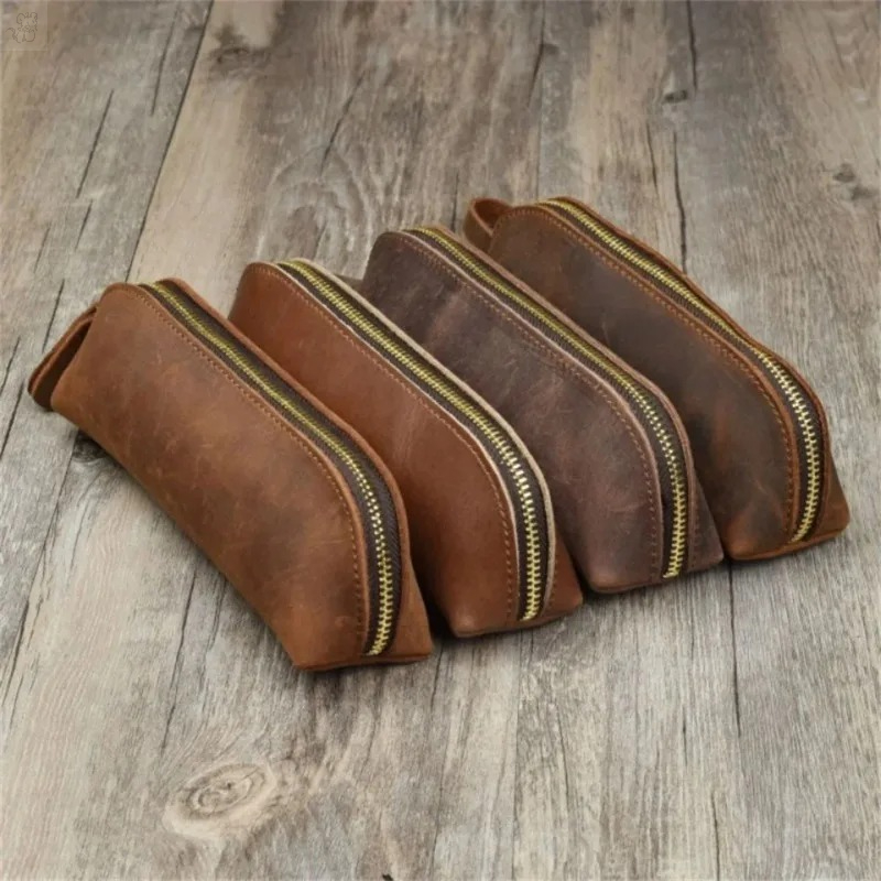 1PC Faux Leather Zipper pencil - Coffee Equipment Travel Bag ulasan dan harga