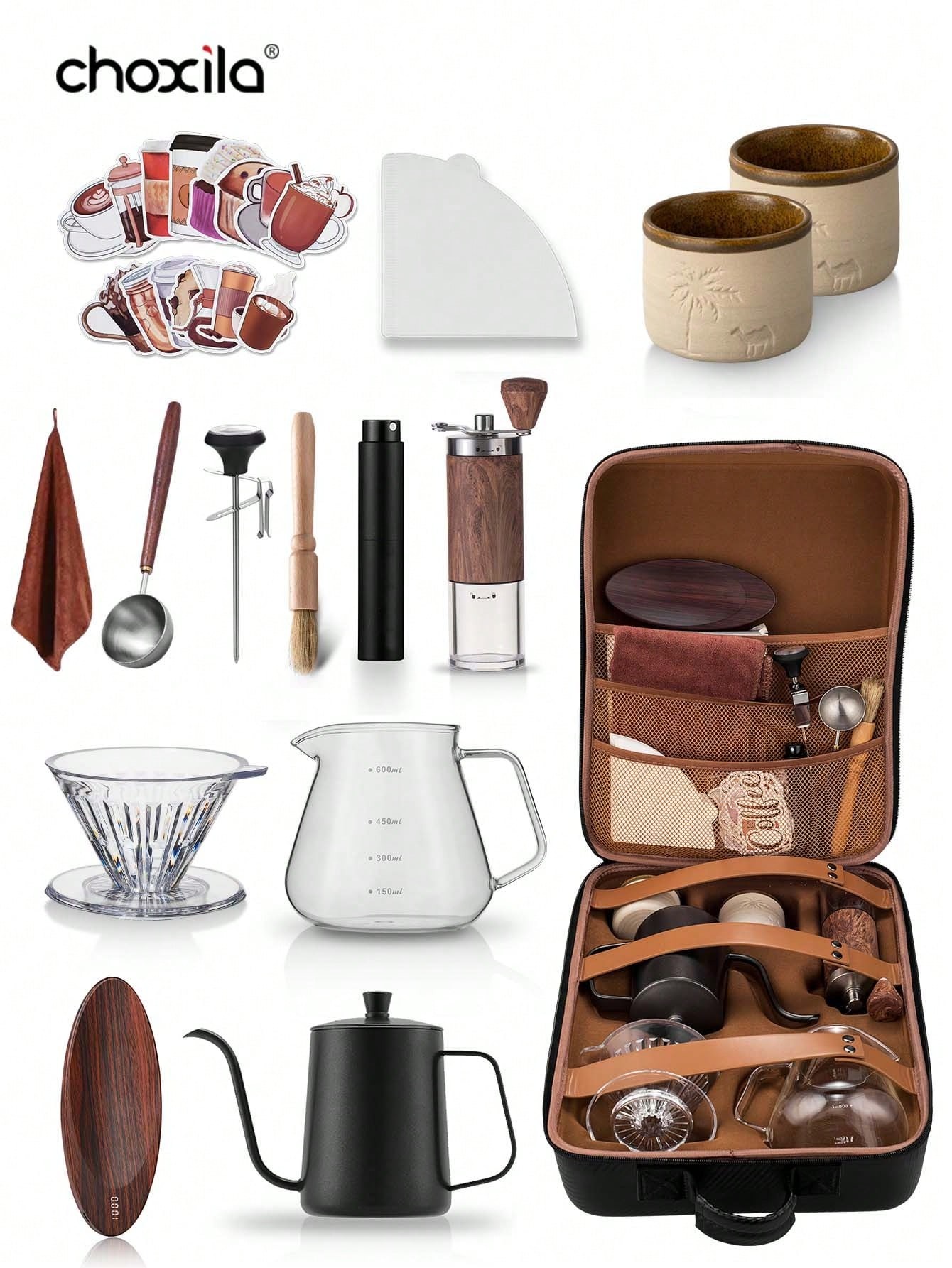 4/9/12/15pcs Suitcase Set, Por - Coffee Equipment Travel Bag ulasan dan harga
