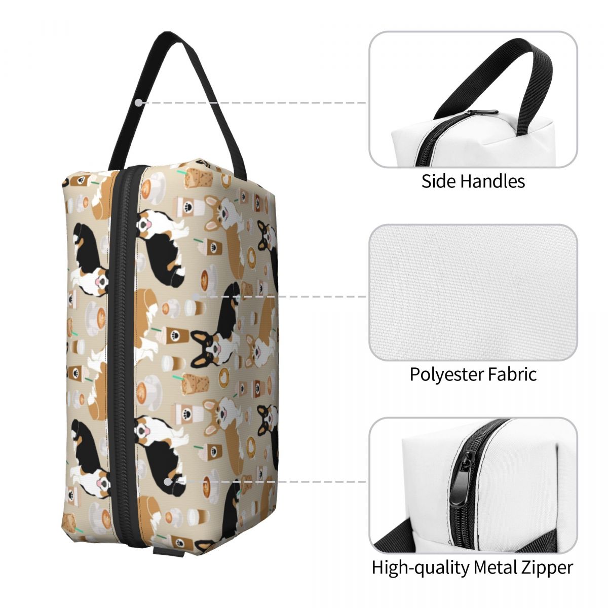 Custom Cute Coffee Welsh Corgi - Coffee Equipment Travel Bag ulasan dan harga