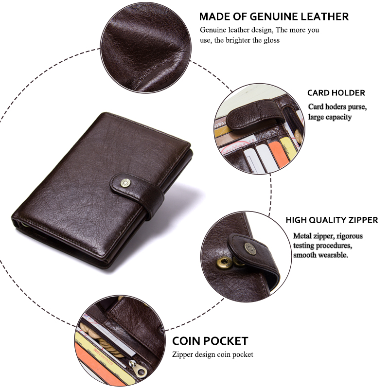 Casual Genuine Leather Wallet  - Coffee Equipment Travel Bag ulasan dan harga