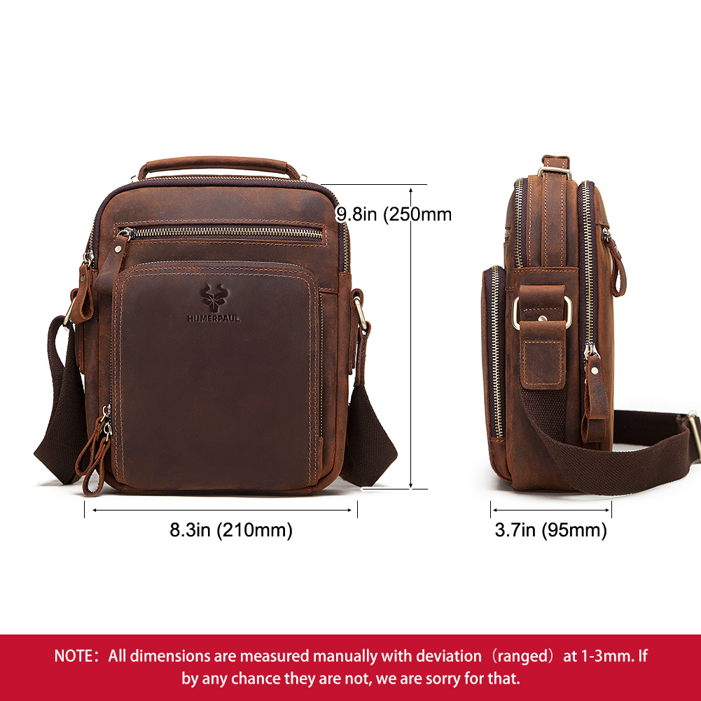 HUMERPAUL Genuine Leather Men' - Coffee Equipment Travel Bag ulasan dan harga