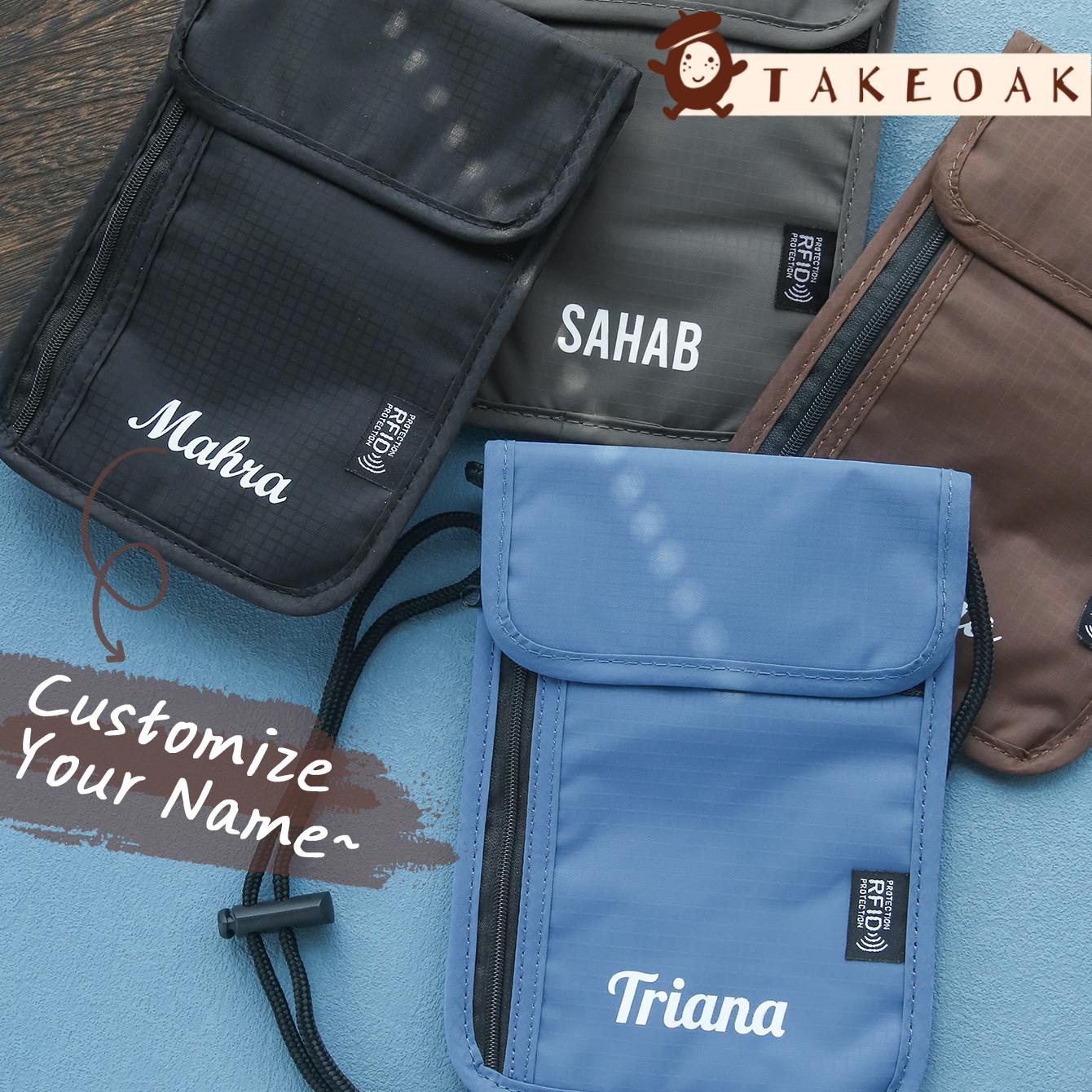 Custom Name RFID Blocking Neck - Coffee Equipment Travel Bag ulasan dan harga